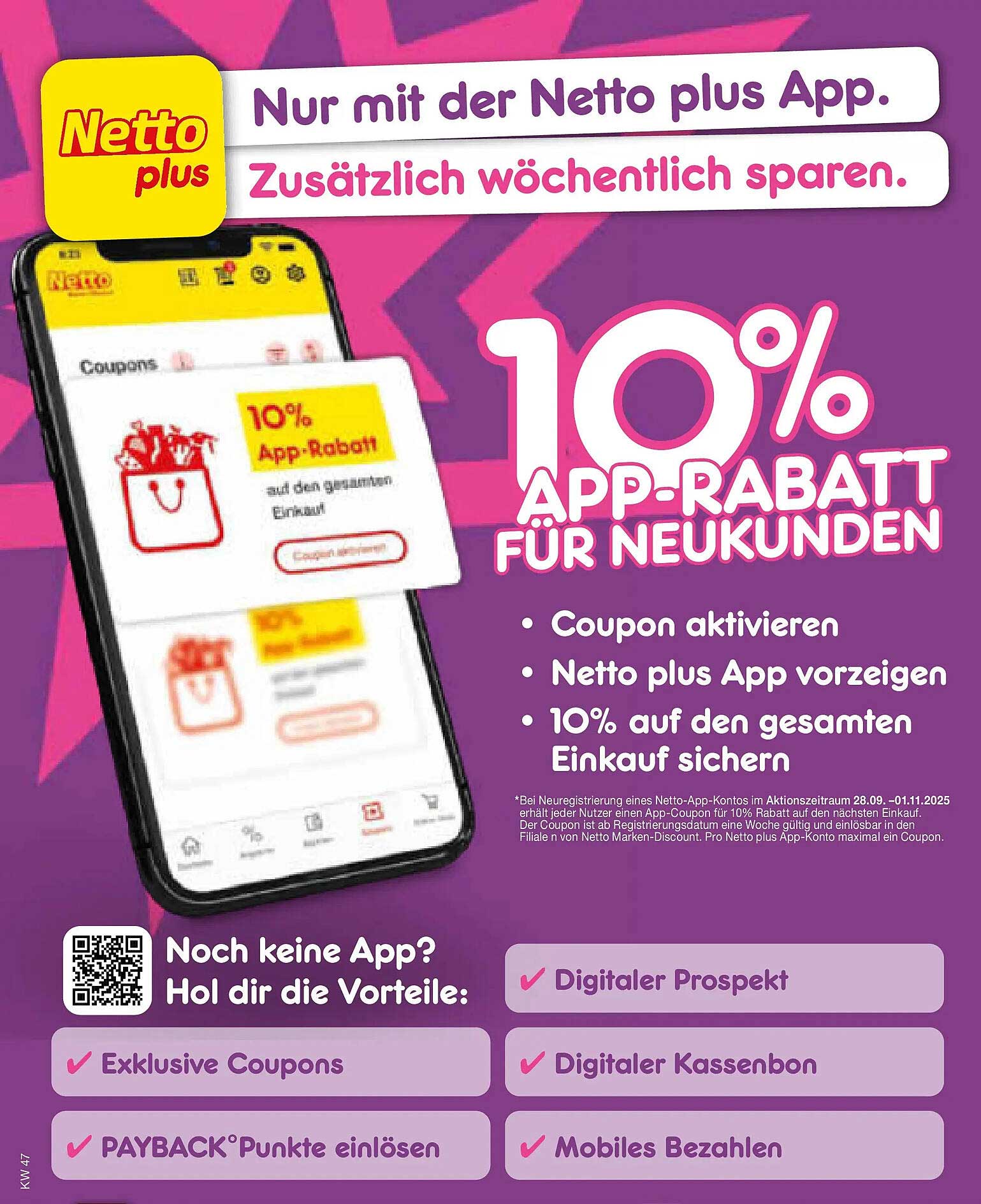 10% App-Rabatt für Neukunden bei Netto Marken-Discount