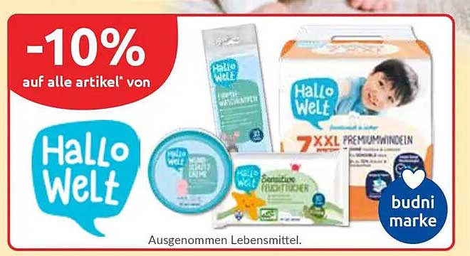 -10% auf alle Artikel von Hallo Welt