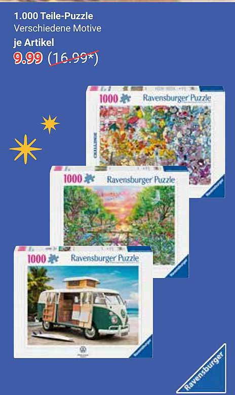 1.000 Teile-Puzzle – Verschiedene Motive