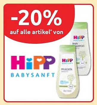-20% auf alle Artikel von HiPP Babysanft