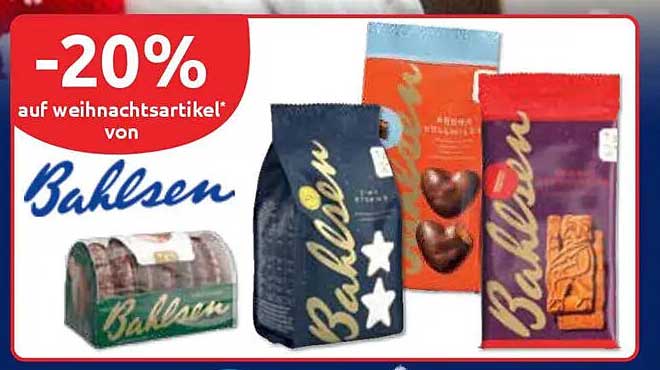 -20% auf Weihnachtsartikel von Bahlsen