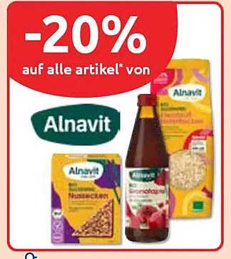 20% Rabatt auf alle Artikel von Alnavit