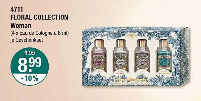 4711 FLORAL COLLECTION Woman (4 x Eau de Cologne à 8 ml) je Geschenksset