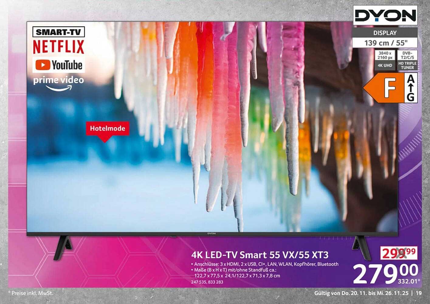 4K LED-TV Smart 55 VX/55 XT3