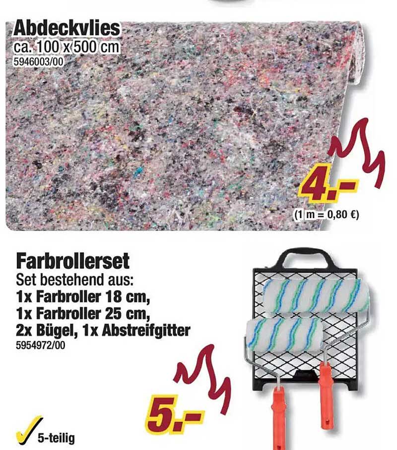 Abdeckvlies und Farbroller-Set für kreative Projekte