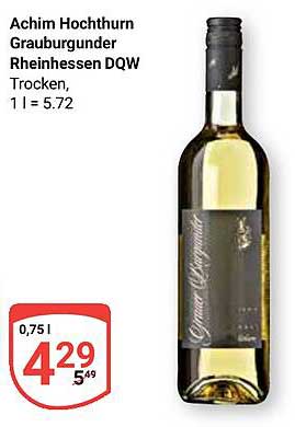 Achim Hochthurn Grauburgunder Rheinhessen DQW Trocken