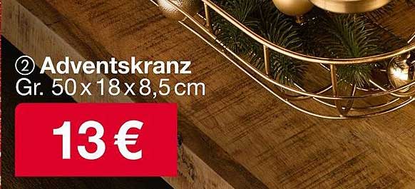 Adventskranz 50 x 18 x 8,5 cm
