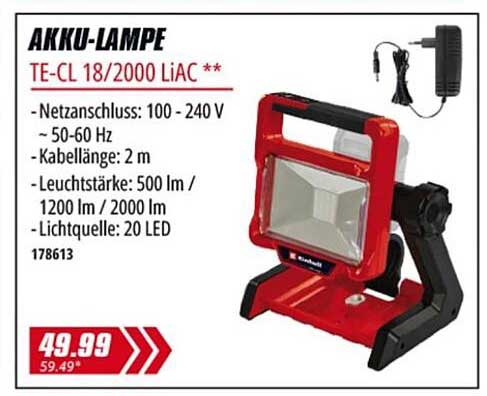 AKKU-LAMPE TE-CL 18/2000 LiAC **