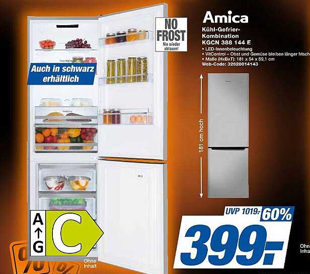 Amica Kühl-Gefrier-Kombination KGCN 388 144 E