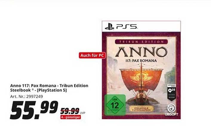Anno 117: Pax Romana - Tribun Edition Steelbook für PlayStation 5
