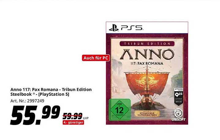 Anno 117: Pax Romana - Tribun Edition Steelbook für PS5