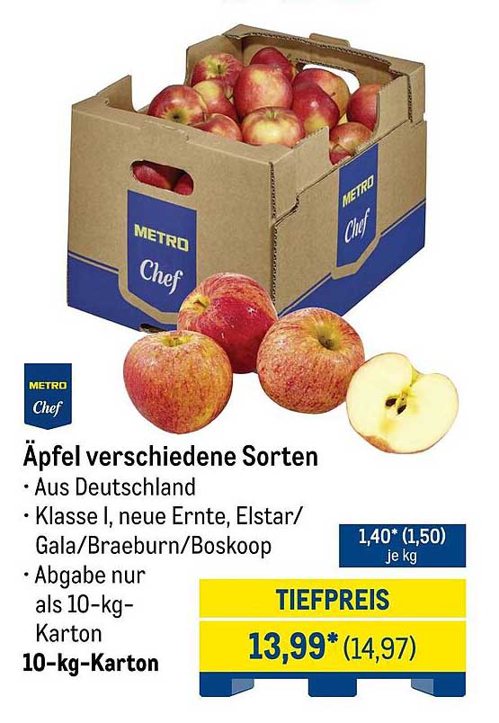 Äpfel verschiedene Sorten 10-kg-Karton