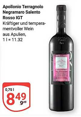 Apollonio Terragnolo Negramaro Salento Rosso IGT