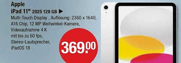 Apple iPad 11" 2025 128 GB
