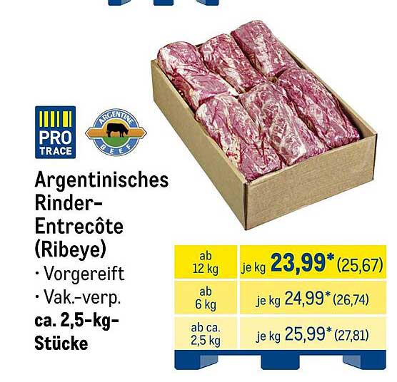 Argentinisches Rinder-Entrecôte (Ribeye)