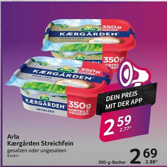 Arla Kærgården Streichfein gesalzen oder ungesalzen 350 g Becher
