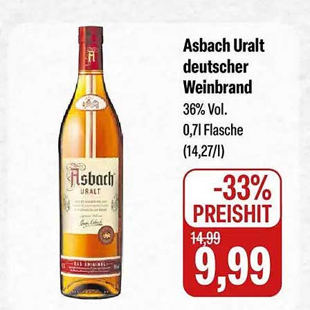 Asbach Uralt deutscher Weinbrand 0,7l Flasche
