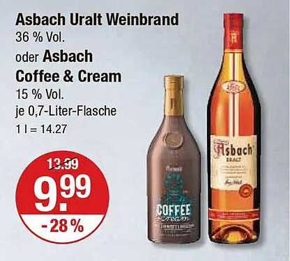 Asbach Uralt Weinbrand oder Asbach Coffee & Cream