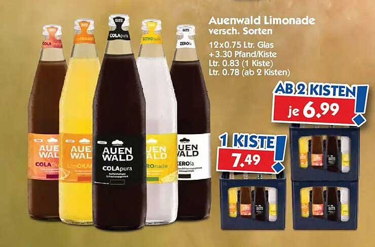 Auenwald Limonade - verschiedene Sorten
