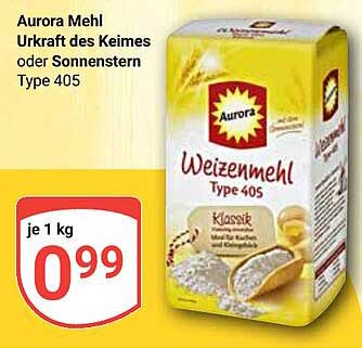 Aurora Mehl Urkraft des Keimes oder Sonnenstern Type 405