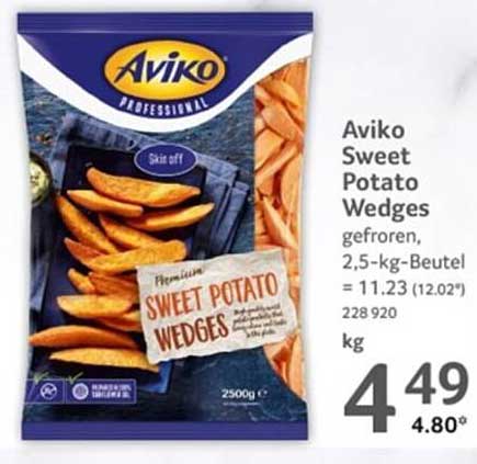 Aviko Sweet Potato Wedges 2,5-kg-Beutel - Gefroren