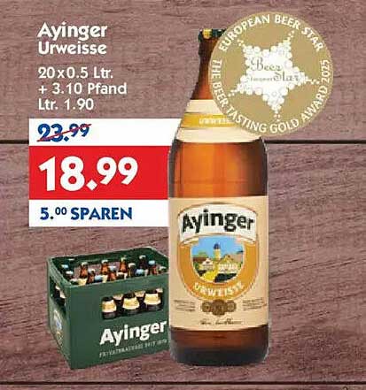 Ayinger Urweisse 20x0,5 Ltr. - Jetzt zum Sparpreis!