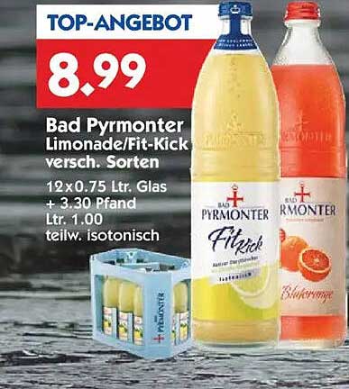 Bad Pyrmonter Limonade/Fit-Kick versch. Sorten