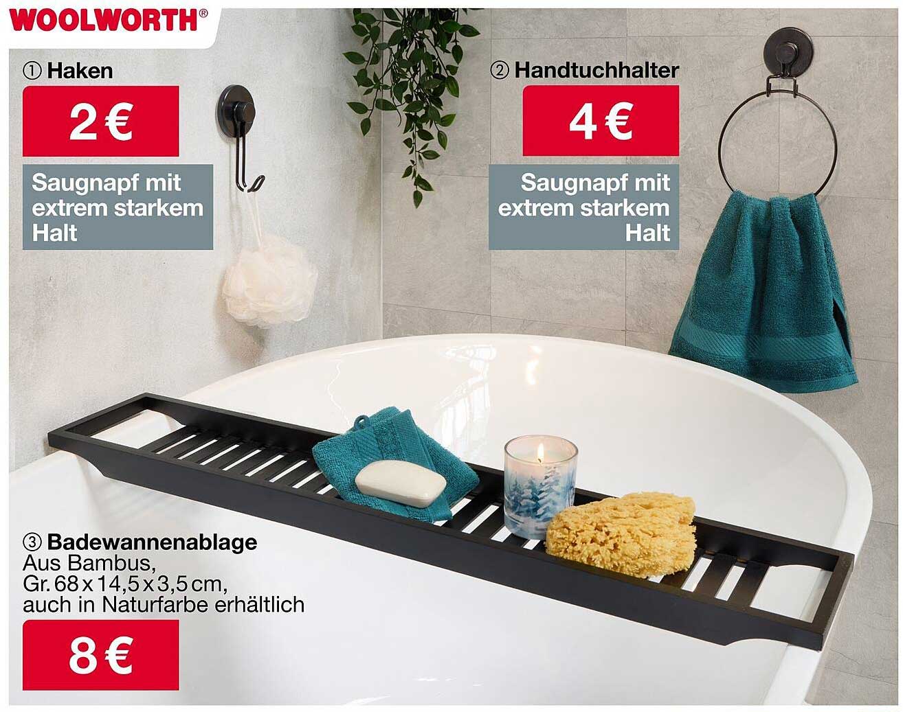 Badewannenablage aus Bambus für 8 €