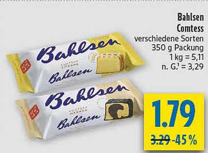 Bahlsen Comtess - verschiedene Sorten 350 g Packung
