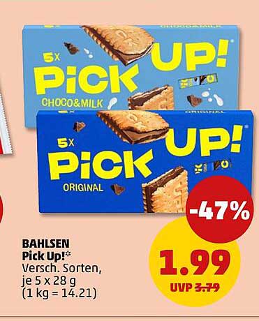 BAHLSEN Pick Up! Verschiedene Sorten, je 5 x 28 g