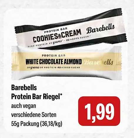 Barebells Protein Bar Riegel - Cookies & Cream und White Chocolate Almond