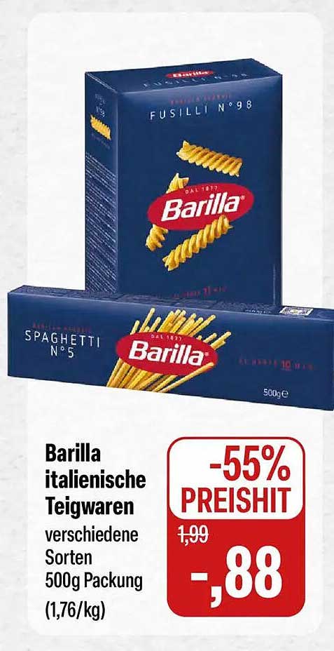 Barilla italienische Teigwaren - verschiedene Sorten 500g Packung