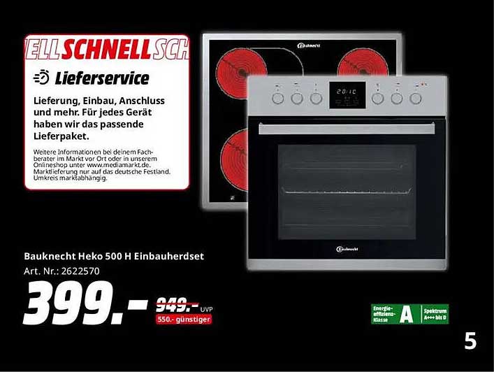 Bauknecht Heko 500 H Einbauherdset - 399,00 €