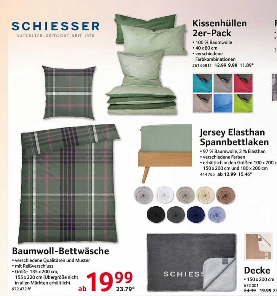 Baumwoll-Bettwäsche von Schiesser