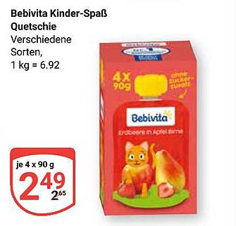 Bebivita Kinder-Spaß Quetschie - Verschiedene Sorten
