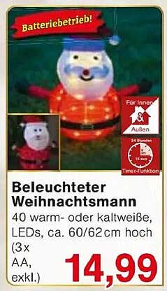 Beleuchteter Weihnachtsmann