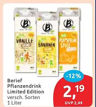 Berief Pflanzendrink Limited Edition – verschiedene Sorten