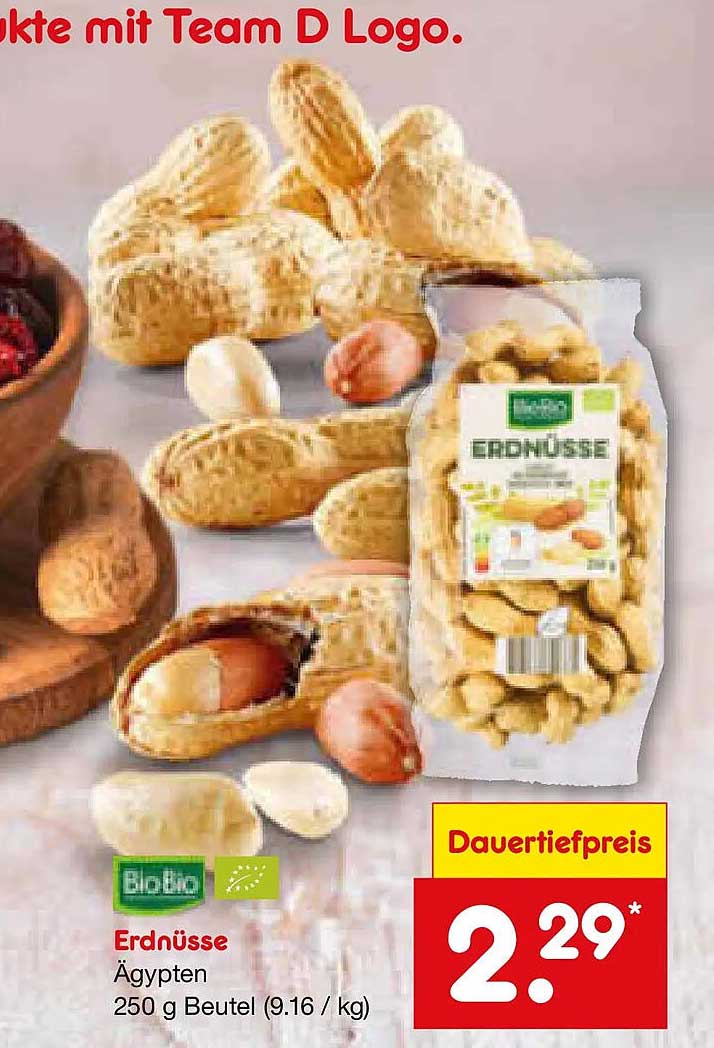 BioBio Erdnüsse Ägypten 250 g Beutel