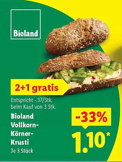 Bioland Vollkorn-Körner-Krusti 3 Stück