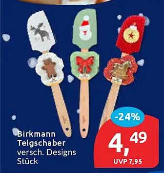 Birkmann Teigschaber Verschiedene Designs - Weihnachtsedition