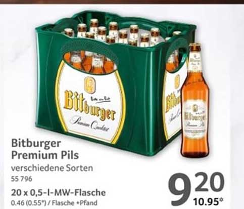 Bitburger Premium Pils 20 x 0,5 l