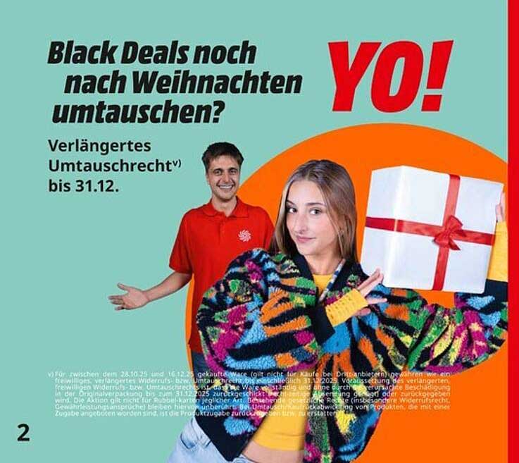 Black Deals noch nach Weihnachten umtauschen?
