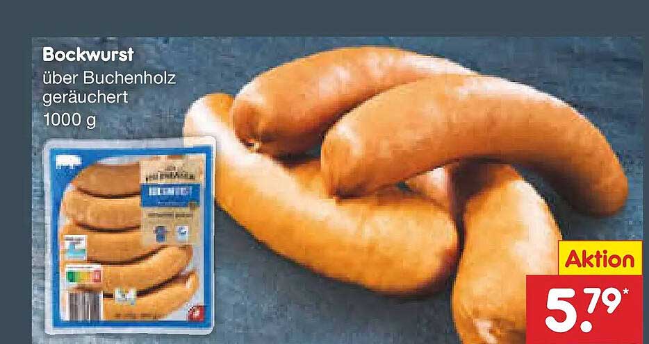 Bockwurst über Buchenholz geräuchert 1000 g