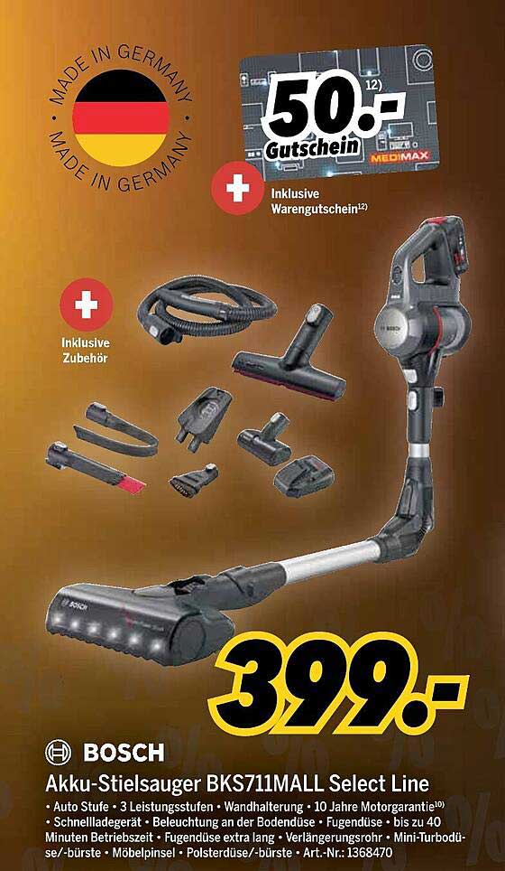 Bosch Akku-Stielsauger BKS711MALL Select Line