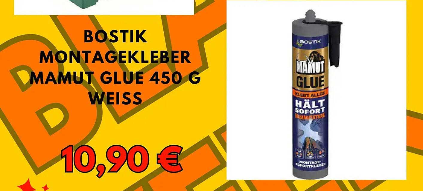 BOSTIK MONTAGEKLEBER MAMUT GLUE 450 G WEISS