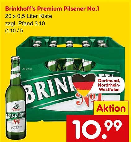 Brinkhoff's Premium Pilsener No.1 - 20 x 0,5 Liter Kiste