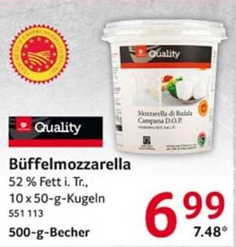 Büffelmozzarella 500-g-Becher - Quality