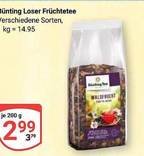 Bünting Loser Früchtetee – Verschiedene Sorten
