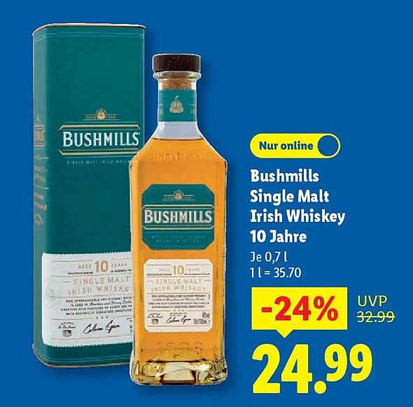Bushmills Single Malt Irish Whiskey 10 Jahre