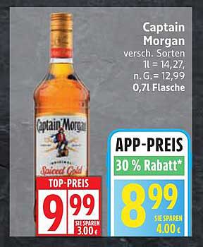 Captain Morgan versch. Sorten 0,7l Flasche